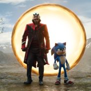 Jim Carrey as Ivo Robotnik and Sonic (Ben Schwartz) in Sonic the Hedgehog 3 from Paramount Pictures and Sega of America, Inc.